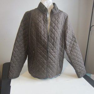 Signature Laundry Collection Quilted Chocolate Color Jacket Size L